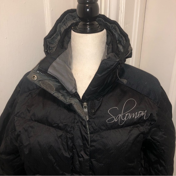 Salomon ladies winter snow ski down filled coat size large - Picture 2 of 9